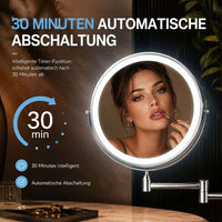 LED Wand Make-up Spiegel met Vergroting | Spiegelkrone