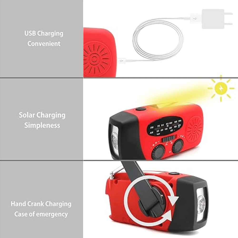 Multifunctionele Radio LifeSaver met Handmatige Opwinding