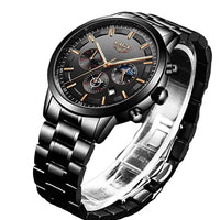 Militair Zwart Stalen Horloge - Elegant en stijlvol