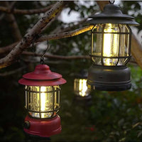 LightMate Oplaadbare Campinglamp – Vintage-Stijl LED met Dimbare Verlichting