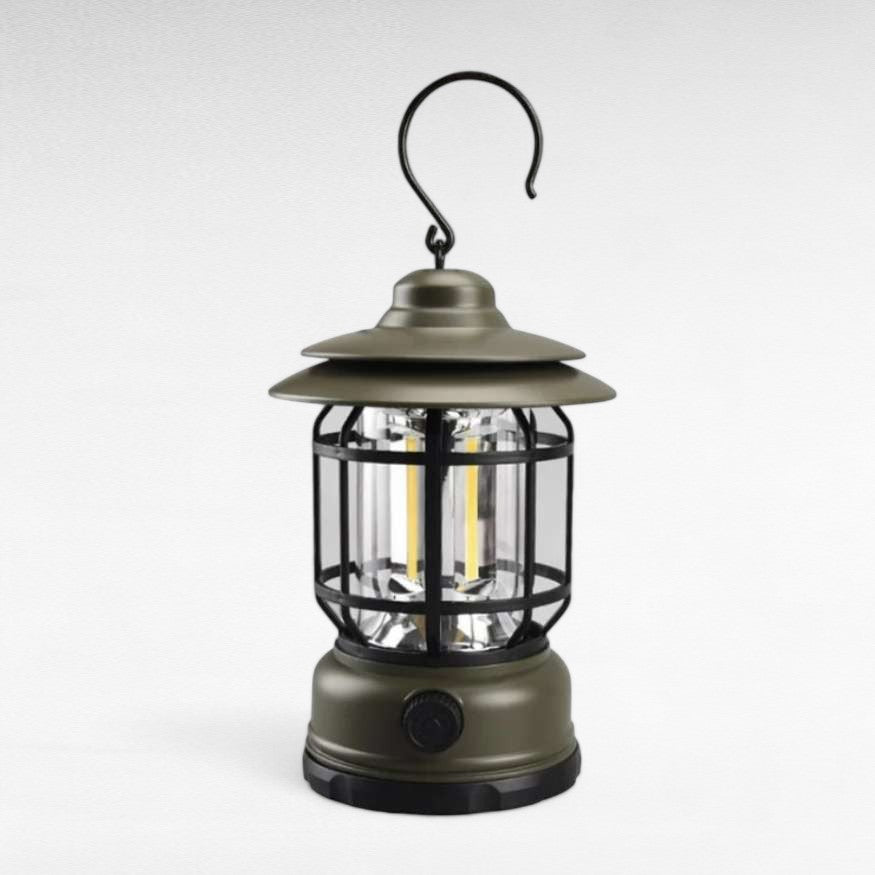 LightMate Oplaadbare Campinglamp – Vintage-Stijl LED met Dimbare Verlichting