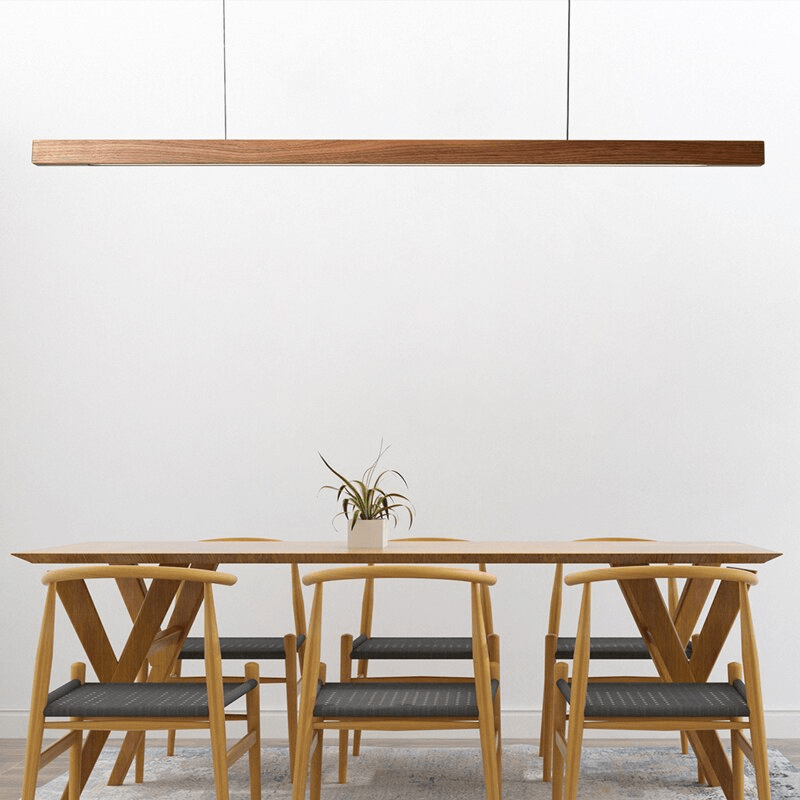 SolaraWood Verstelbare LED Houten Hanglamp Voor Eetkamers