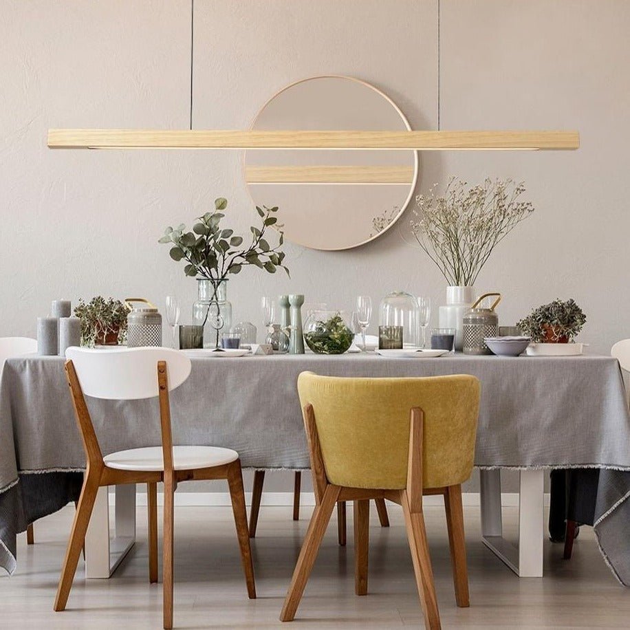 SolaraWood Verstelbare LED Houten Hanglamp Voor Eetkamers