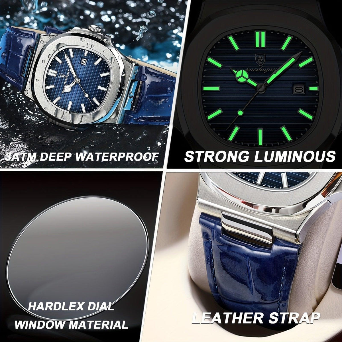 Livio – Herenhorloge met quartz uurwerk en krasbestendig Hardlex glas