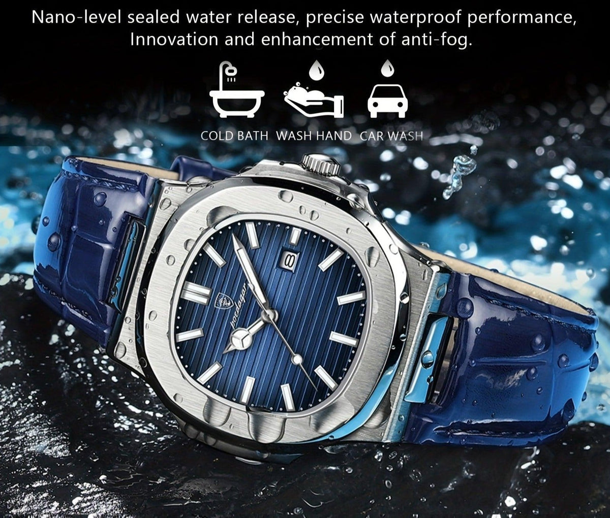 Livio – Herenhorloge met quartz uurwerk en krasbestendig Hardlex glas