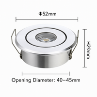 set van 6 dimbare mini inbouw LED spots in aluminium