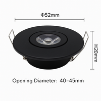 set van 6 dimbare mini inbouw LED spots in aluminium
