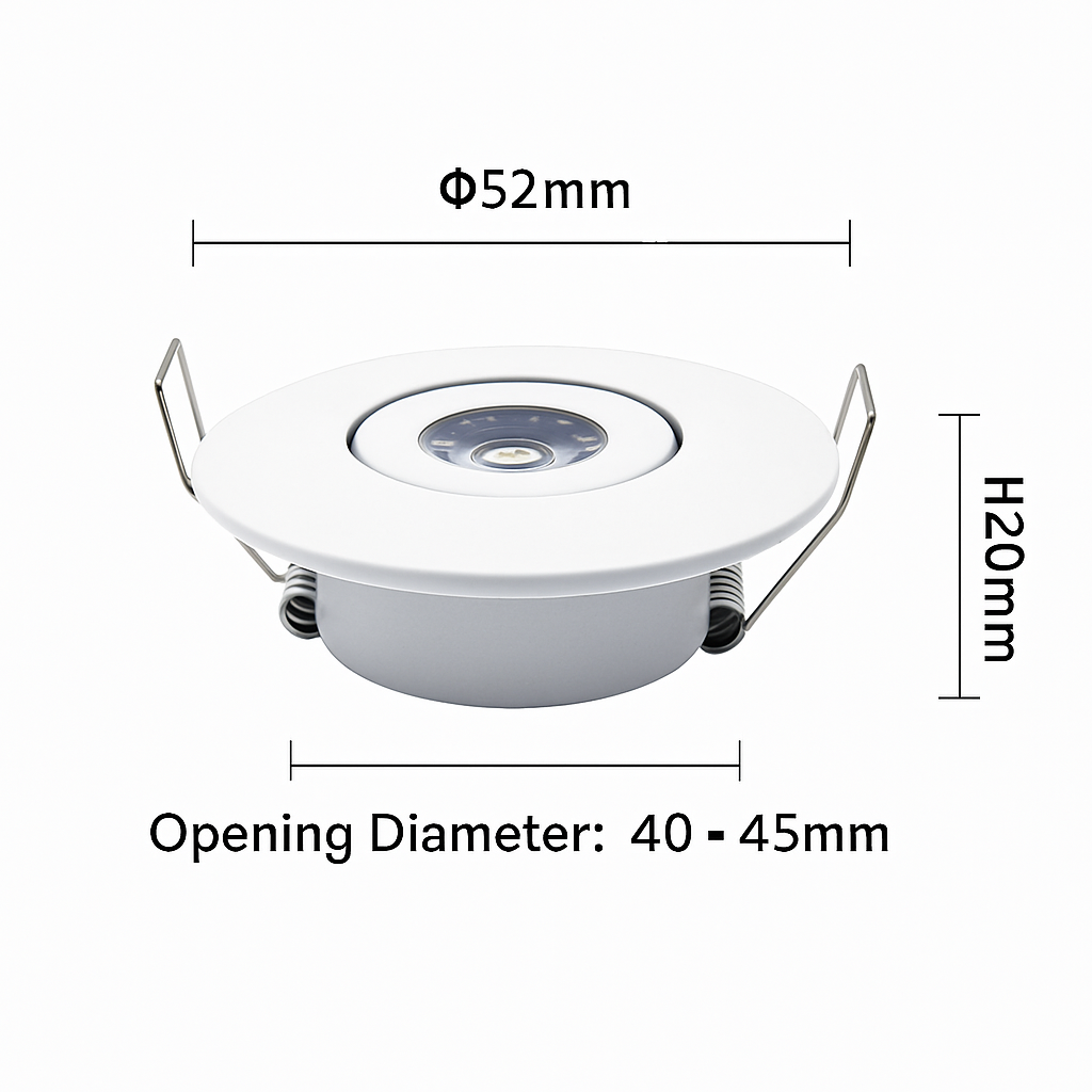 set van 6 dimbare mini inbouw LED spots in aluminium