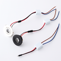 set van 6 dimbare mini inbouw LED spots in aluminium