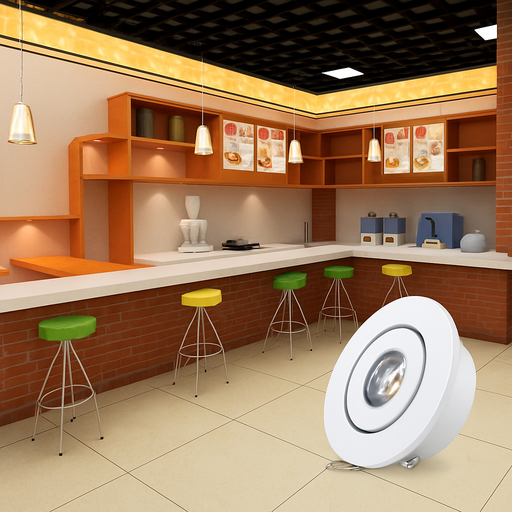 set van 6 dimbare mini inbouw LED spots in aluminium