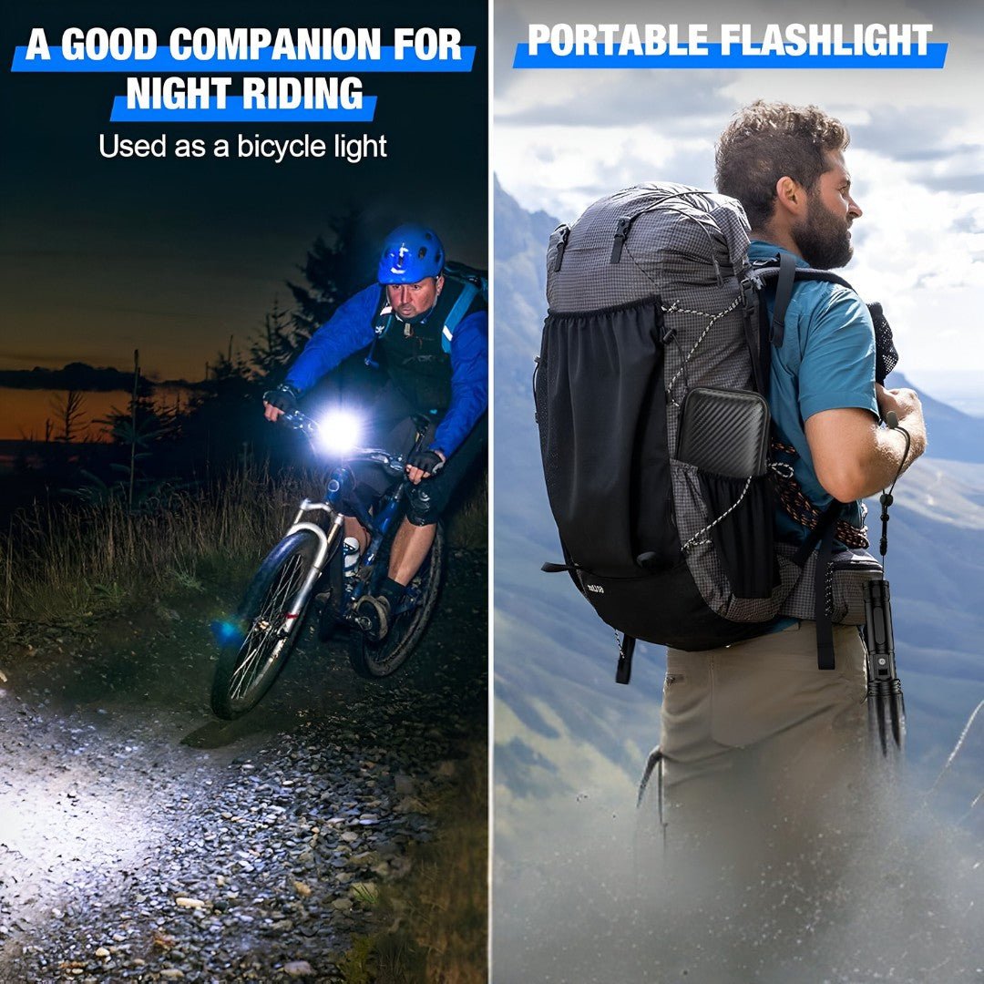 LumaBeam – Oplaadbare LED-zaklamp van 100.000 lumen met powerbank