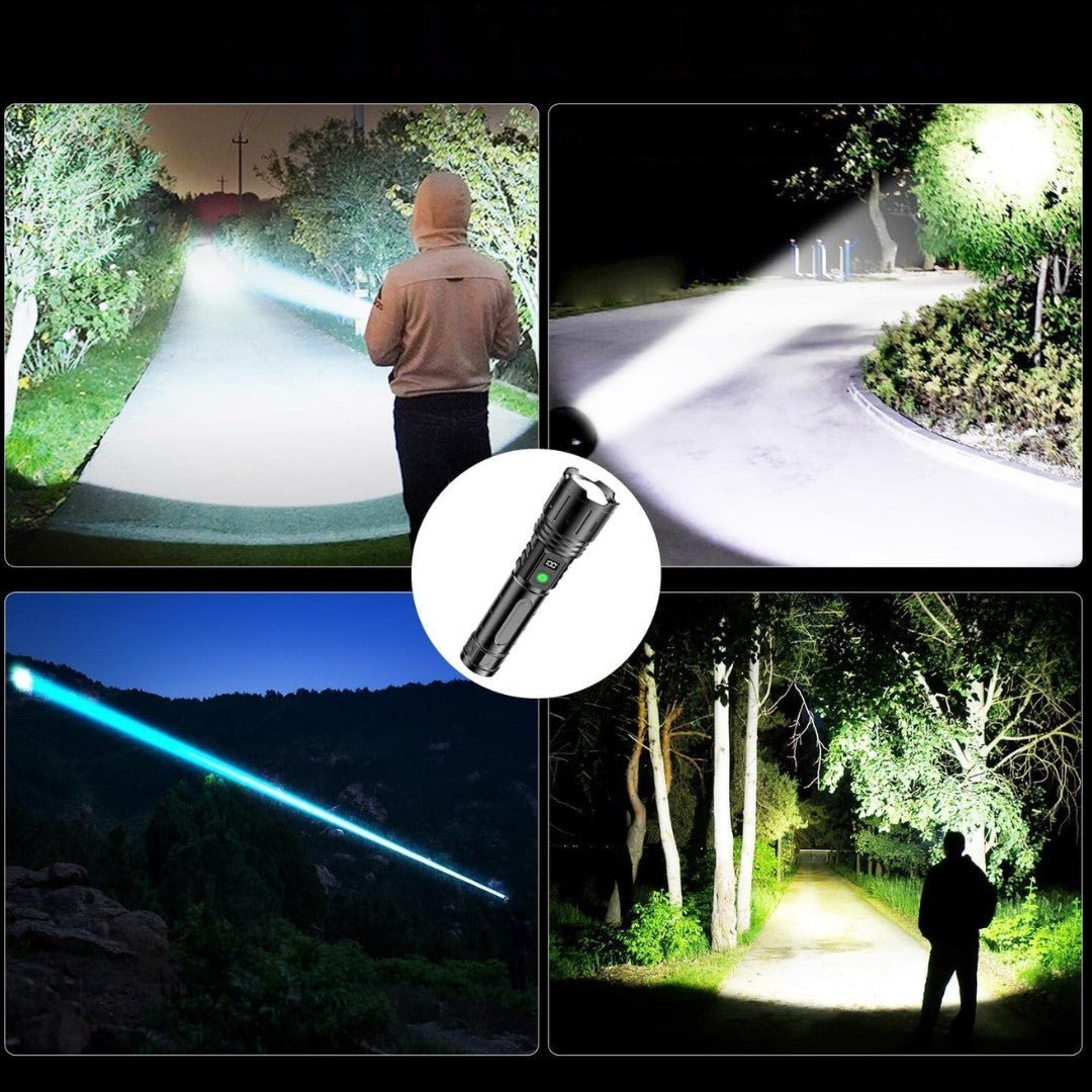 LumaBeam – Oplaadbare LED-zaklamp van 100.000 lumen met powerbank