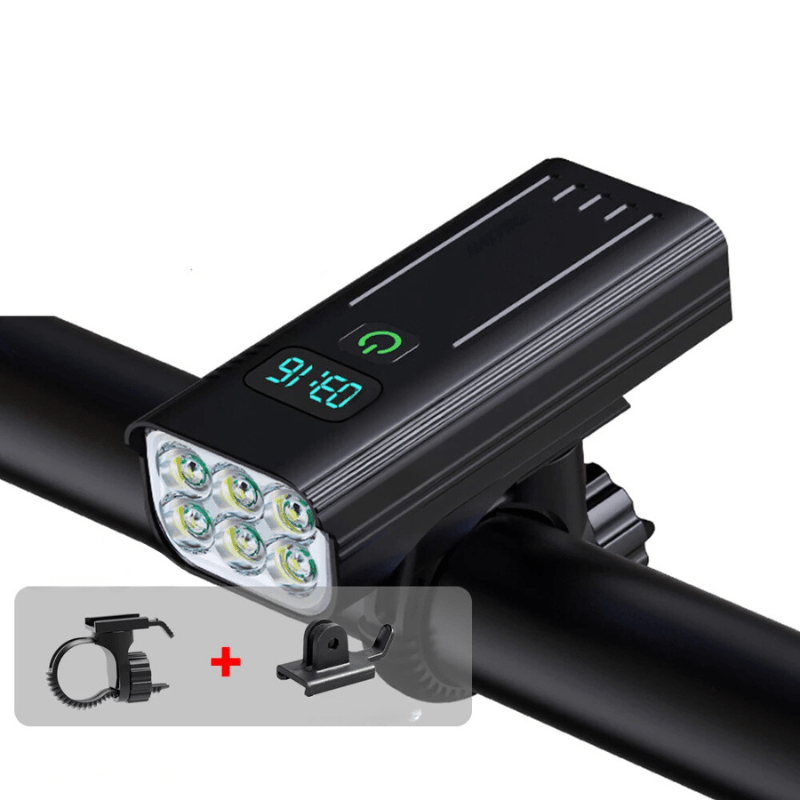 ROADGLOW X – 5000 Lumen Fietslamp met 12 LED's en oplaadbare USB-C-accu