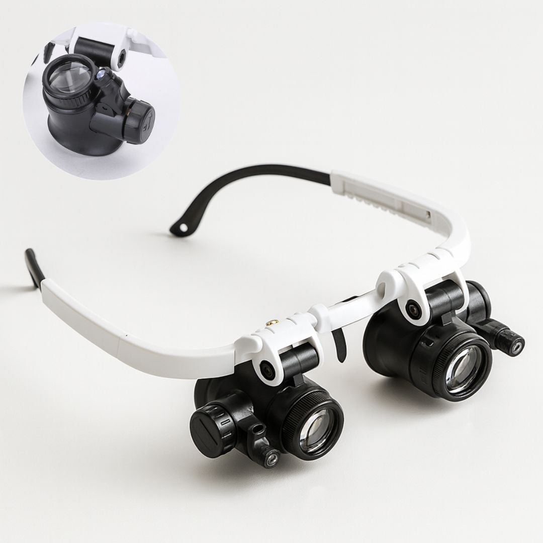 Loepbril met licht en 8x, 15x & 23x vergroting | ZoomZicht