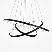 Lustre design met LED-hangringen Deco