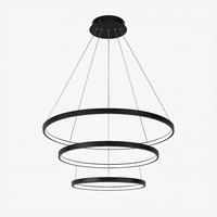 Lustre design met LED-hangringen Deco