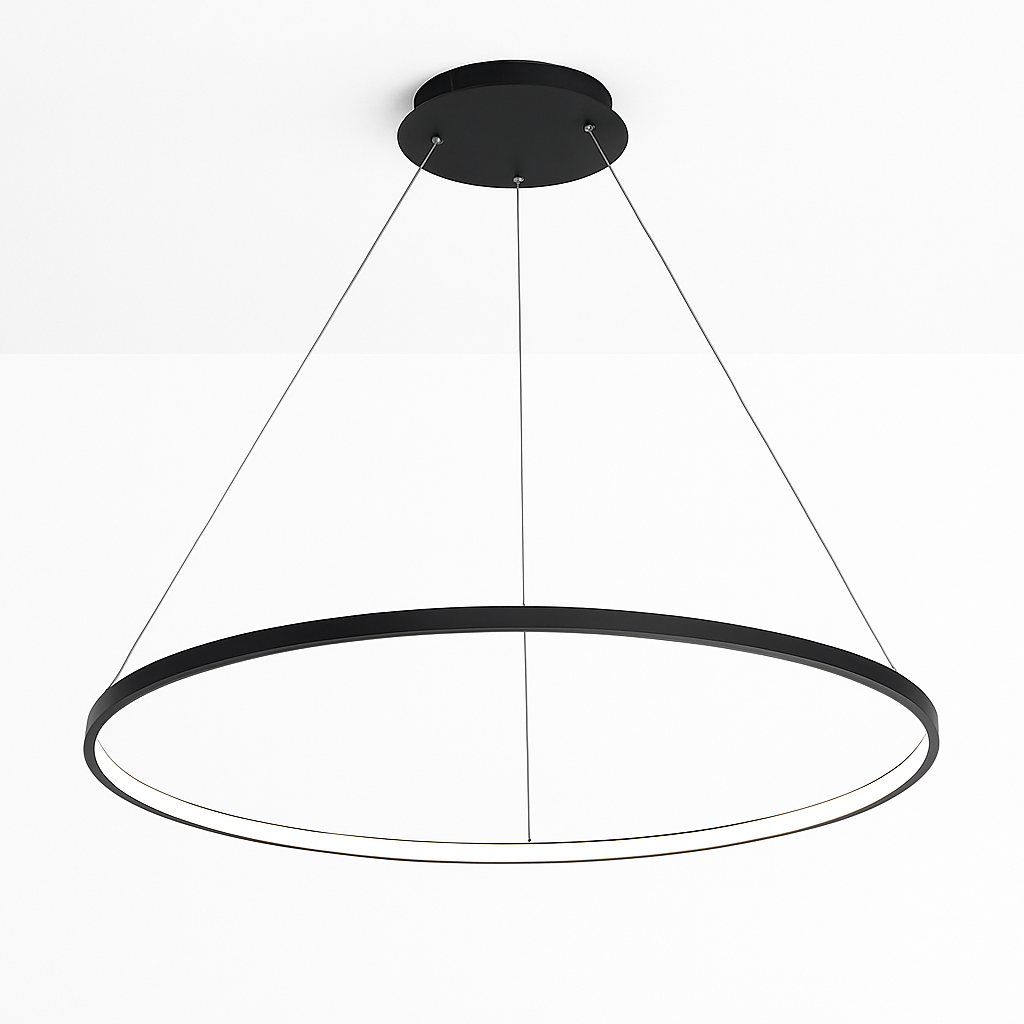 Lustre design met LED-hangringen Deco