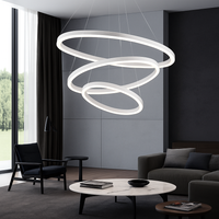 Lustre ontwerp met verweven cirkels (zwart of wit)