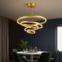 Lustre ontwerp met verweven cirkels (zwart of wit)