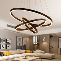 Lustre ontwerp met verweven cirkels (zwart of wit)