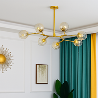 Luxe LED-design met metalen takken en glazen bollen Beans