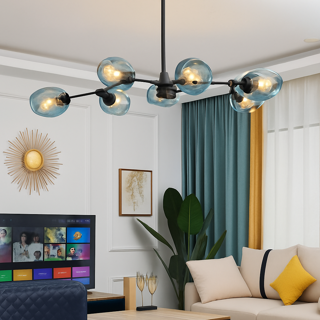 Luxe LED-design met metalen takken en glazen bollen Beans