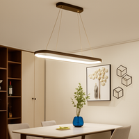 Lustre LED design hanglamp in afgerond aluminium