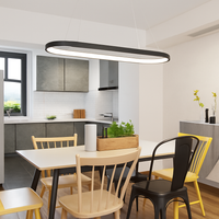 Lustre LED design hanglamp in afgerond aluminium