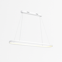 Lustre LED design hanglamp in afgerond aluminium