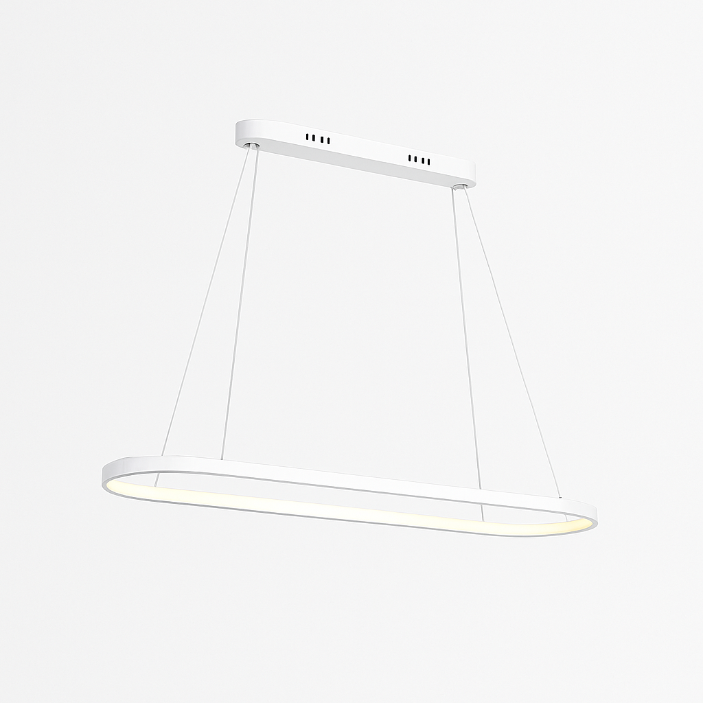 Lustre LED design hanglamp in afgerond aluminium