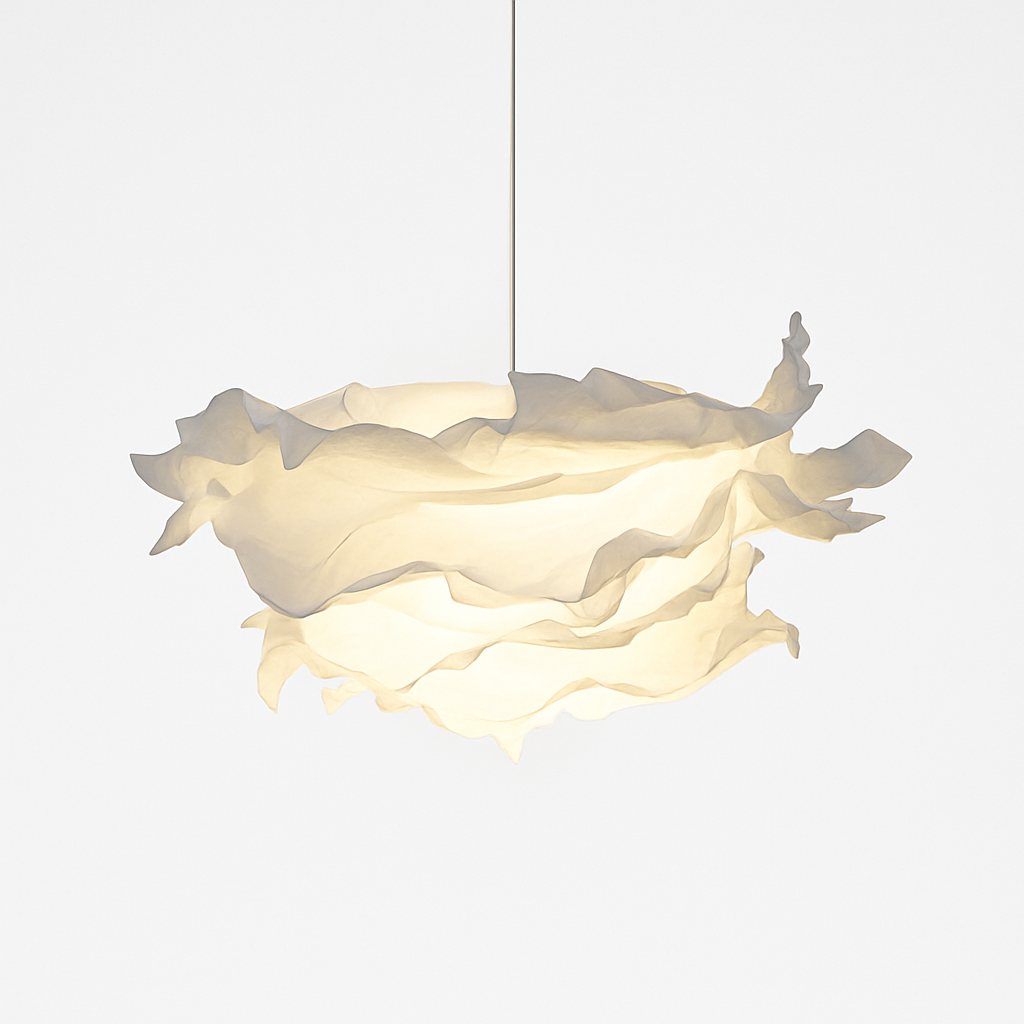 Witte papieren design bloem kroonluchters