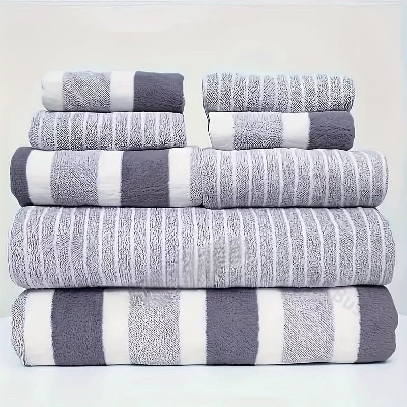 Skanto | 8-delig koralen fleece handdoekset – Ultra-zacht & snel drogend
