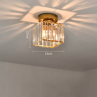 Skanto | Kristallen Glas Hanglamp – Messing en Compact Ontwerp