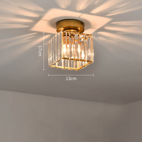 Skanto | Kristallen Glas Hanglamp – Messing en Compact Ontwerp