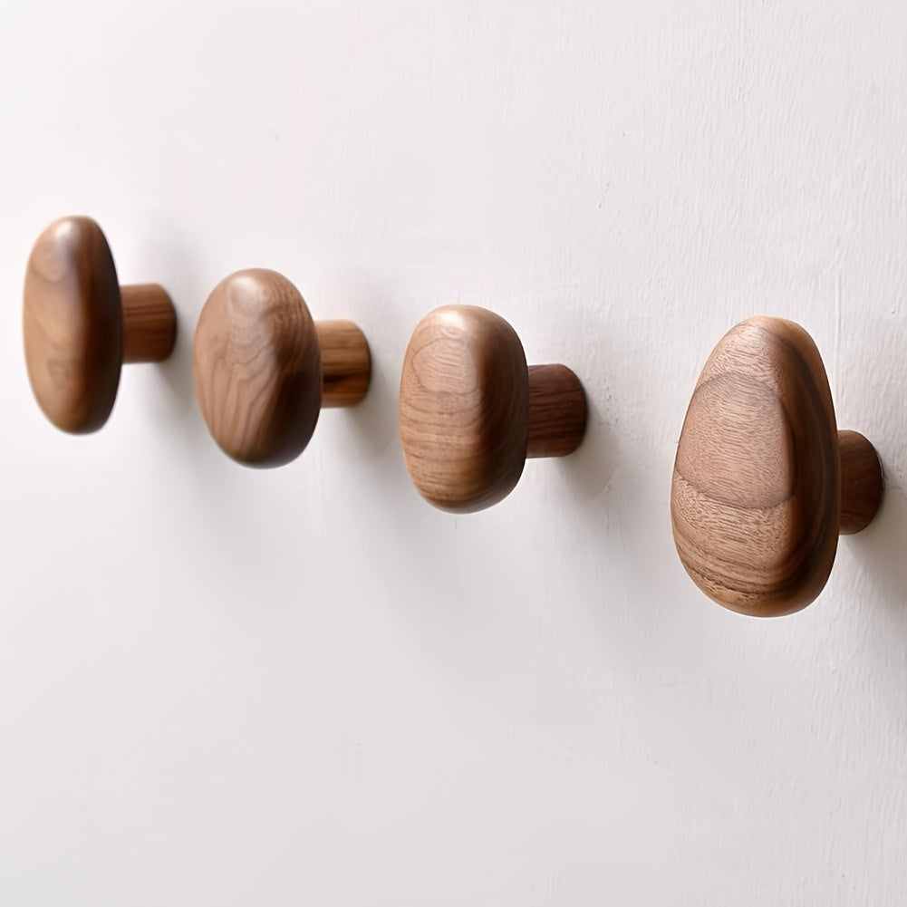 Houten Wandhaken Set Ronde Vorm Wandgemonteerde Jashaken