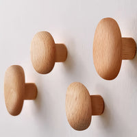 Houten Wandhaken Set Ronde Vorm Wandgemonteerde Jashaken