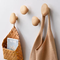 Houten Wandhaken Set Ronde Vorm Wandgemonteerde Jashaken