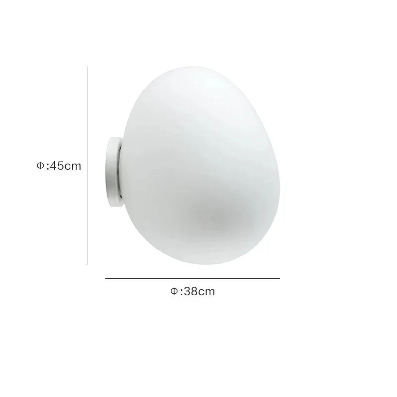 Abby Glazen Ei Wandlamp