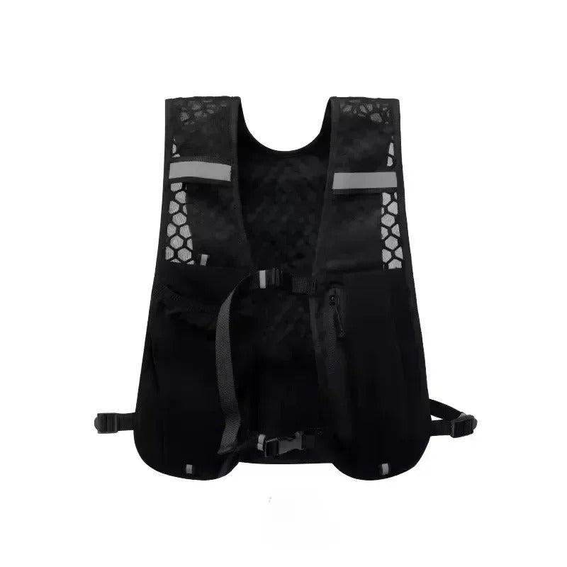 Hardloopvest met waterfleshouder, reflectie en telefoonvak