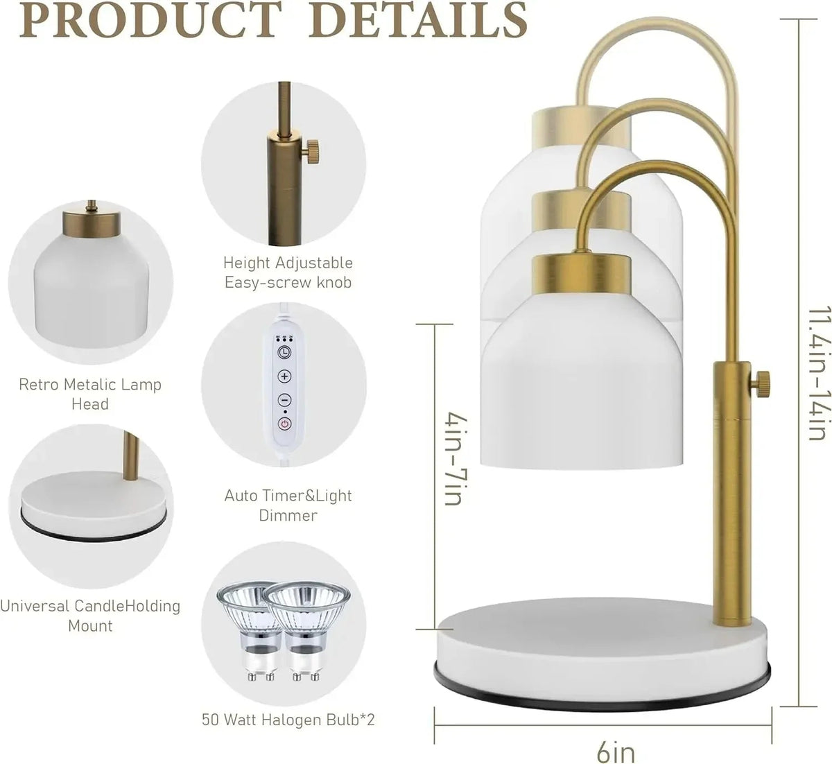 Zaylee Kaarsverwarmlamp