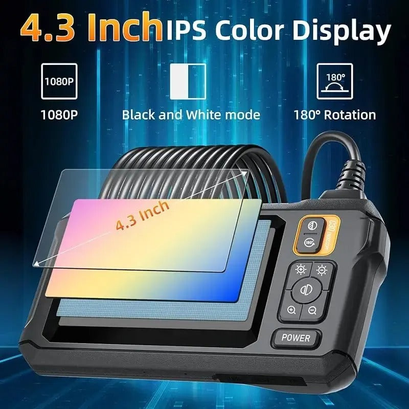 Skanto | Industrieel Endoscoop Inspectiecamera – 1080P HD met 4,3 inch scherm Verstelbare lens