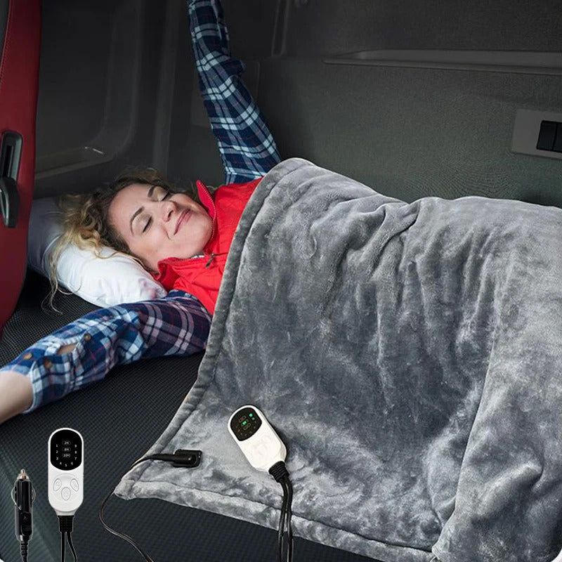 Elektrische Verwarmde Autodeken 12V | Zachte verwarmingsmat voor stoelen en koud weer