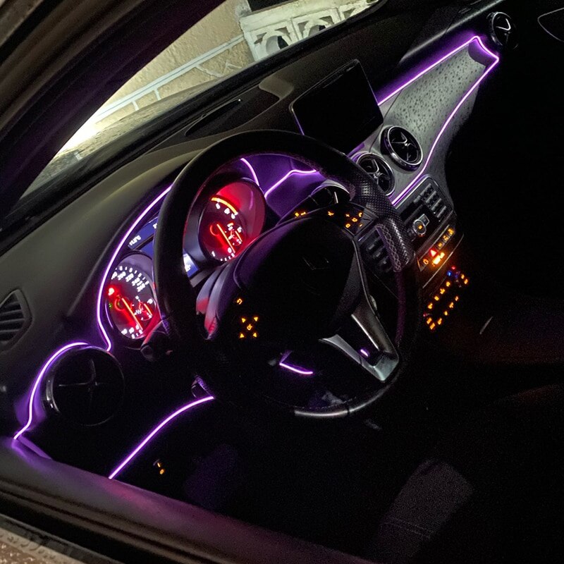 Auto-interieur LED Neonverlichting | Aanpasbare LED-verlichting voor je auto.