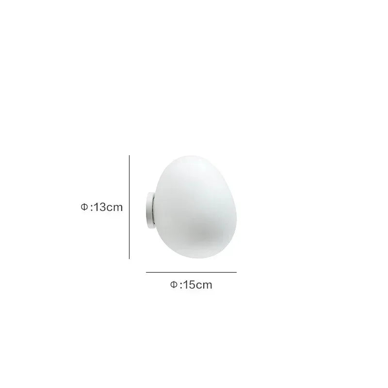 Abby Glazen Ei Wandlamp
