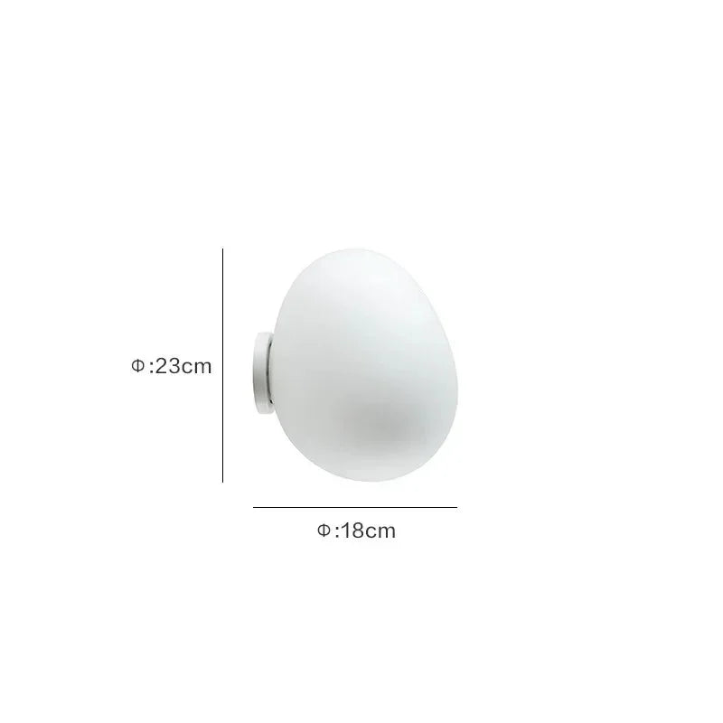 Abby Glazen Ei Wandlamp