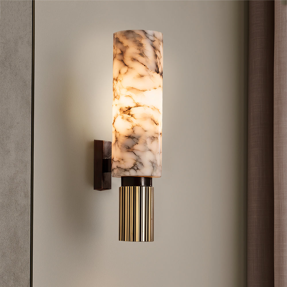 Koperstenen Wandlamp