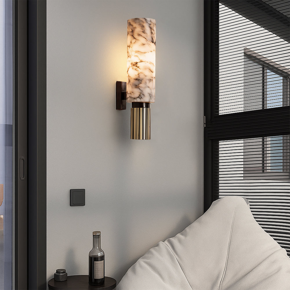 Koperstenen Wandlamp