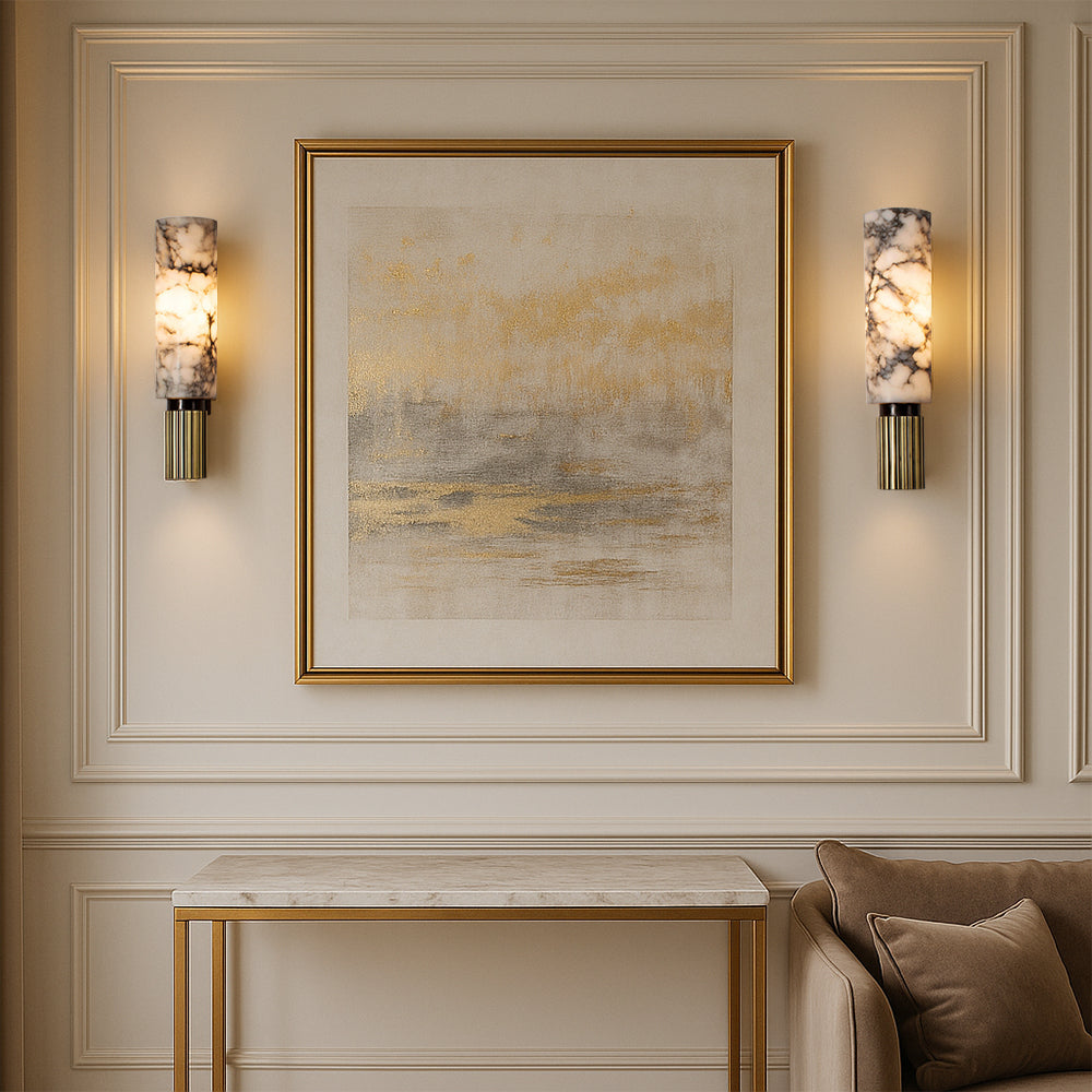 Koperstenen Wandlamp