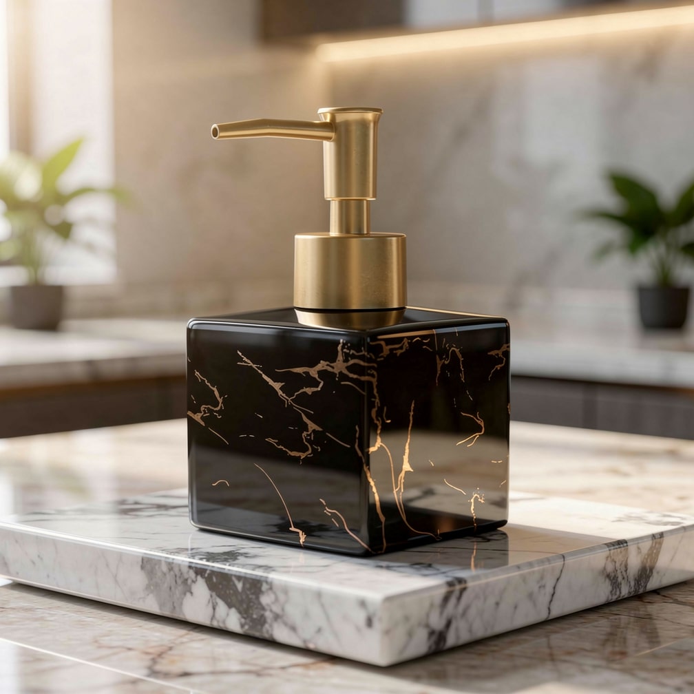 Marmoren zeepdispenser voor keuken of badkamer | Marmora
