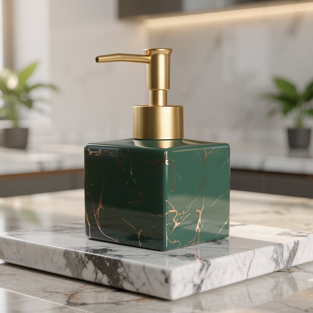 Marmoren zeepdispenser voor keuken of badkamer | Marmora